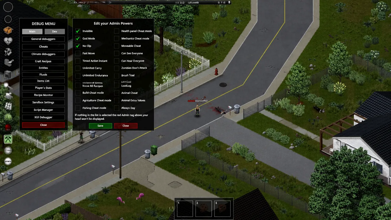 PZ Cheat Menu