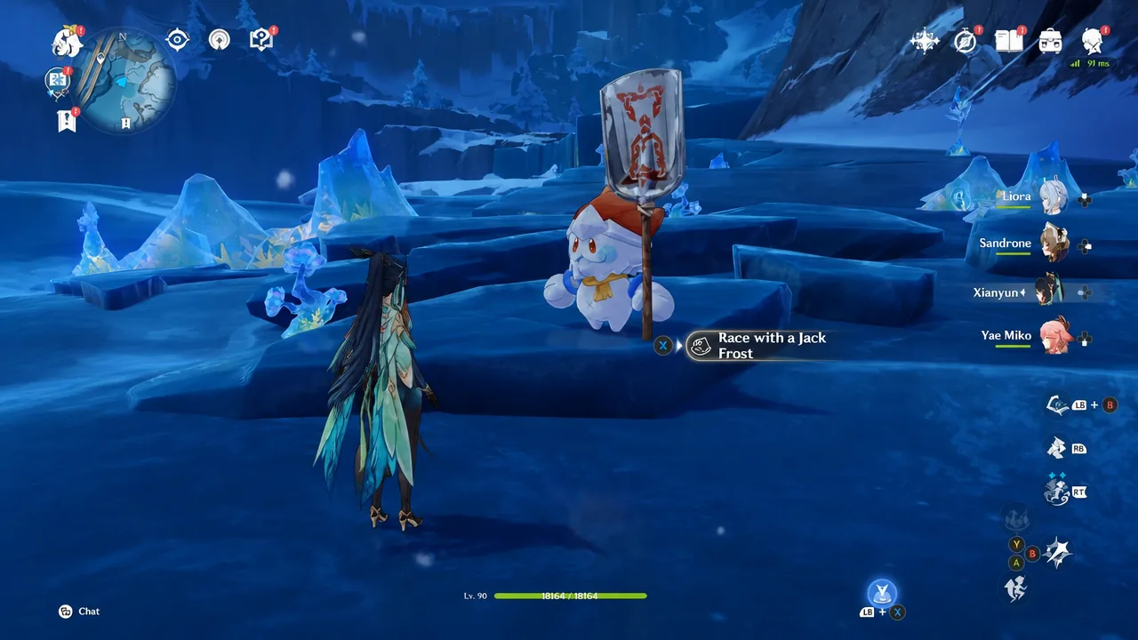 how to win the race against a jack frost 2 in genshin impact