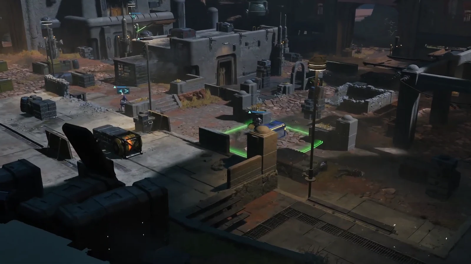 Green outlined targeting zone on the battlefield before an area attack is confirmed
