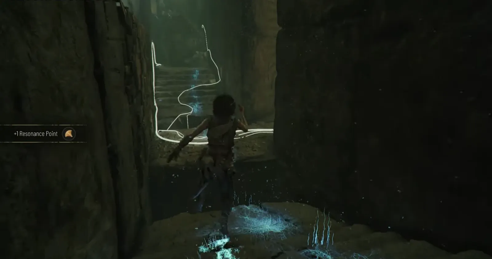 First Resonance Point pickup showing the +1 Resonance Point notification in the Labyrinth