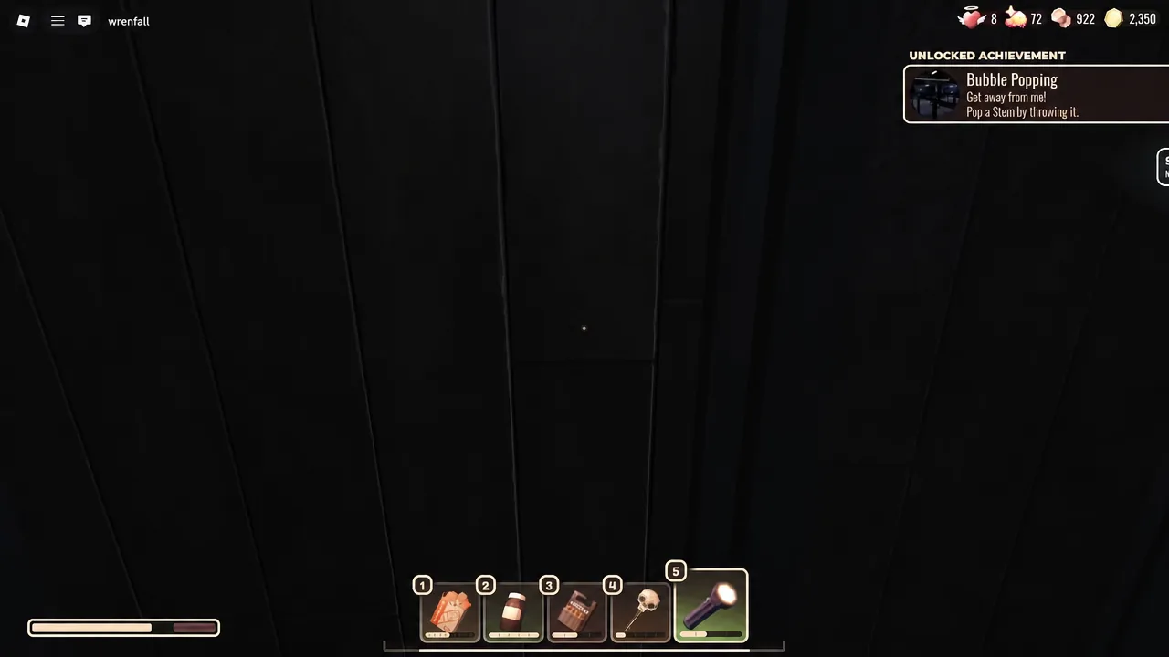 Player throwing a floating spore entity to pop it during a run