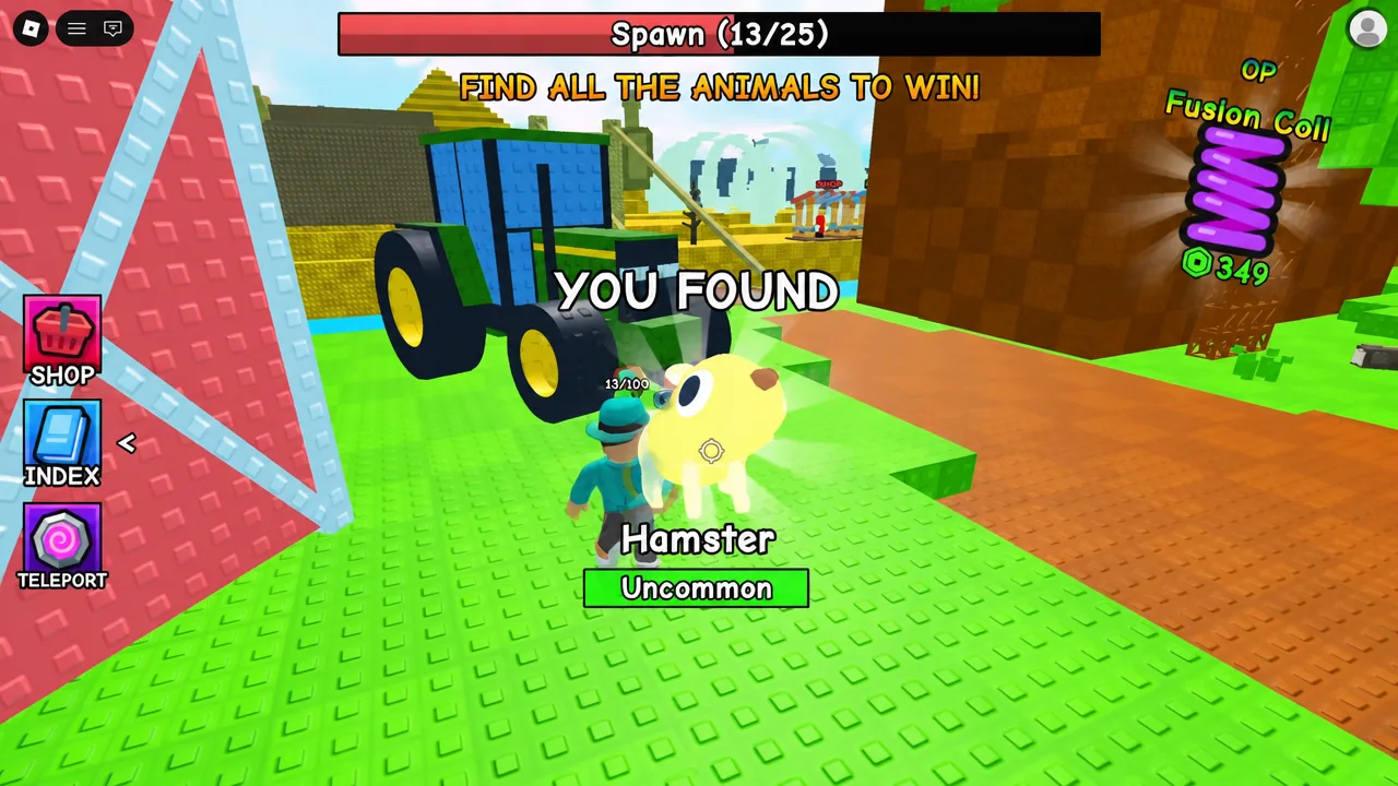 YOU FOUND confirmation for the Uncommon Hamster inside the barn's upper level