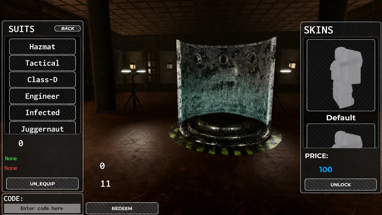 Lost Rooms the codes tab