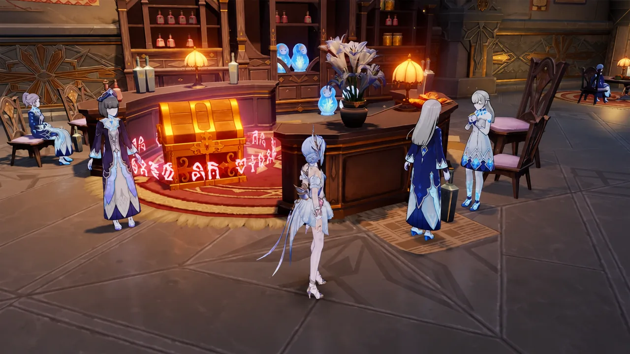 Seating Arrangements Quest Guest 3-4 in Genshin Impact