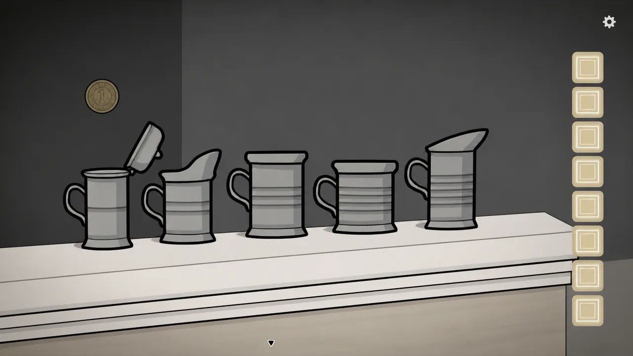 The tin cup puzzle solution in Servant of the Lake