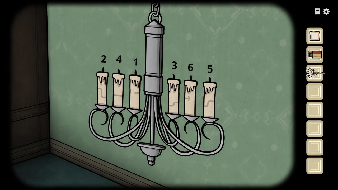 The candle puzzle solution in Servant of the Lake