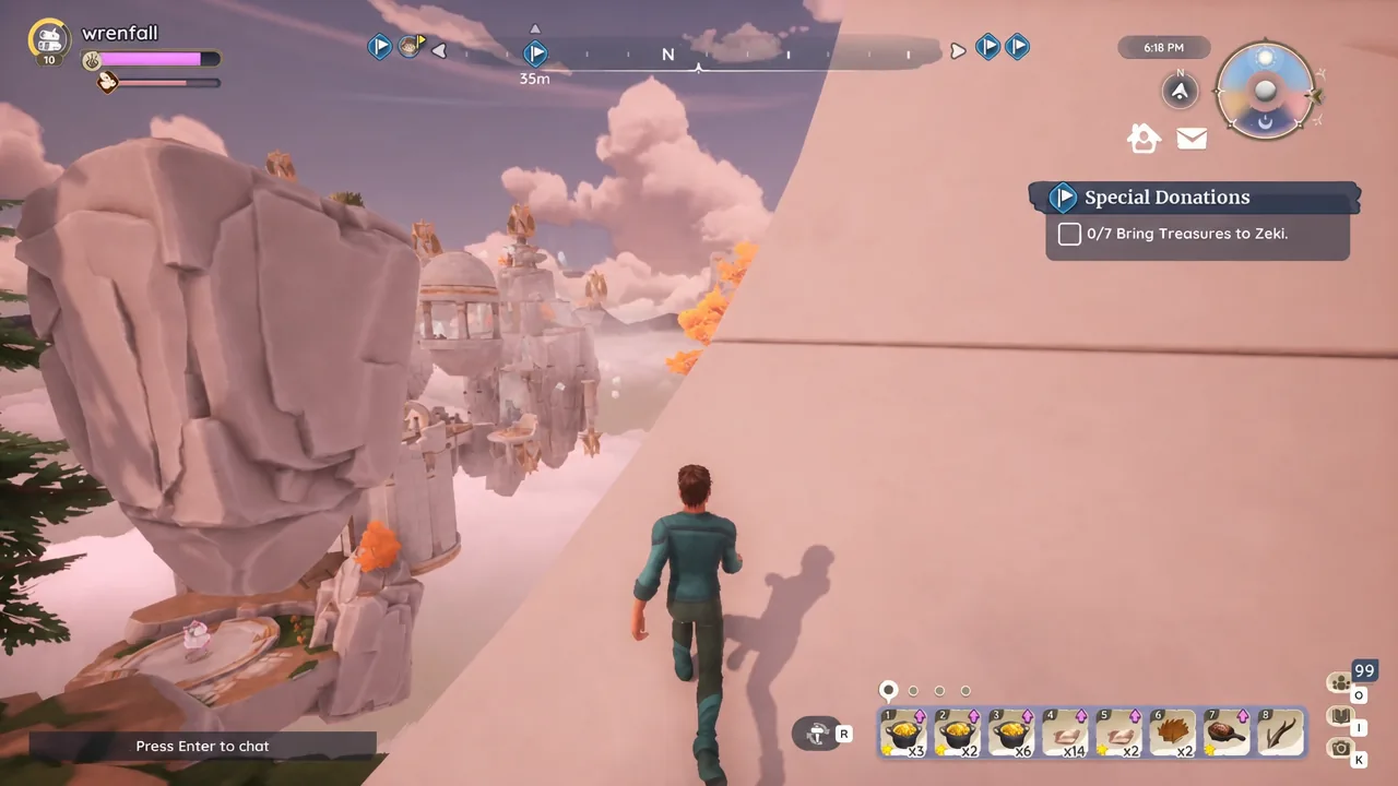 Looting the Mysterious Treasure that contains the Golden Egg on a floating rock pillar
