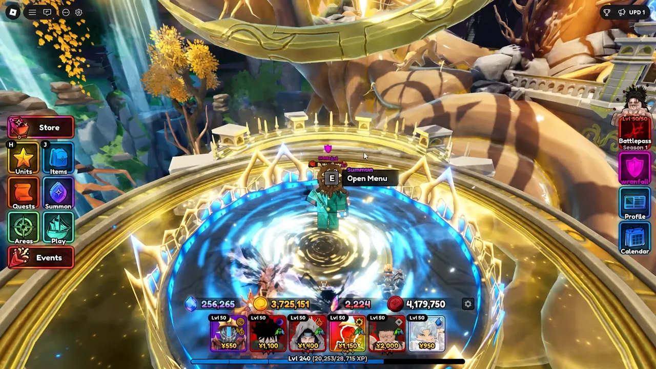Villain Banner selected in the summon menu at the start of a long pull session