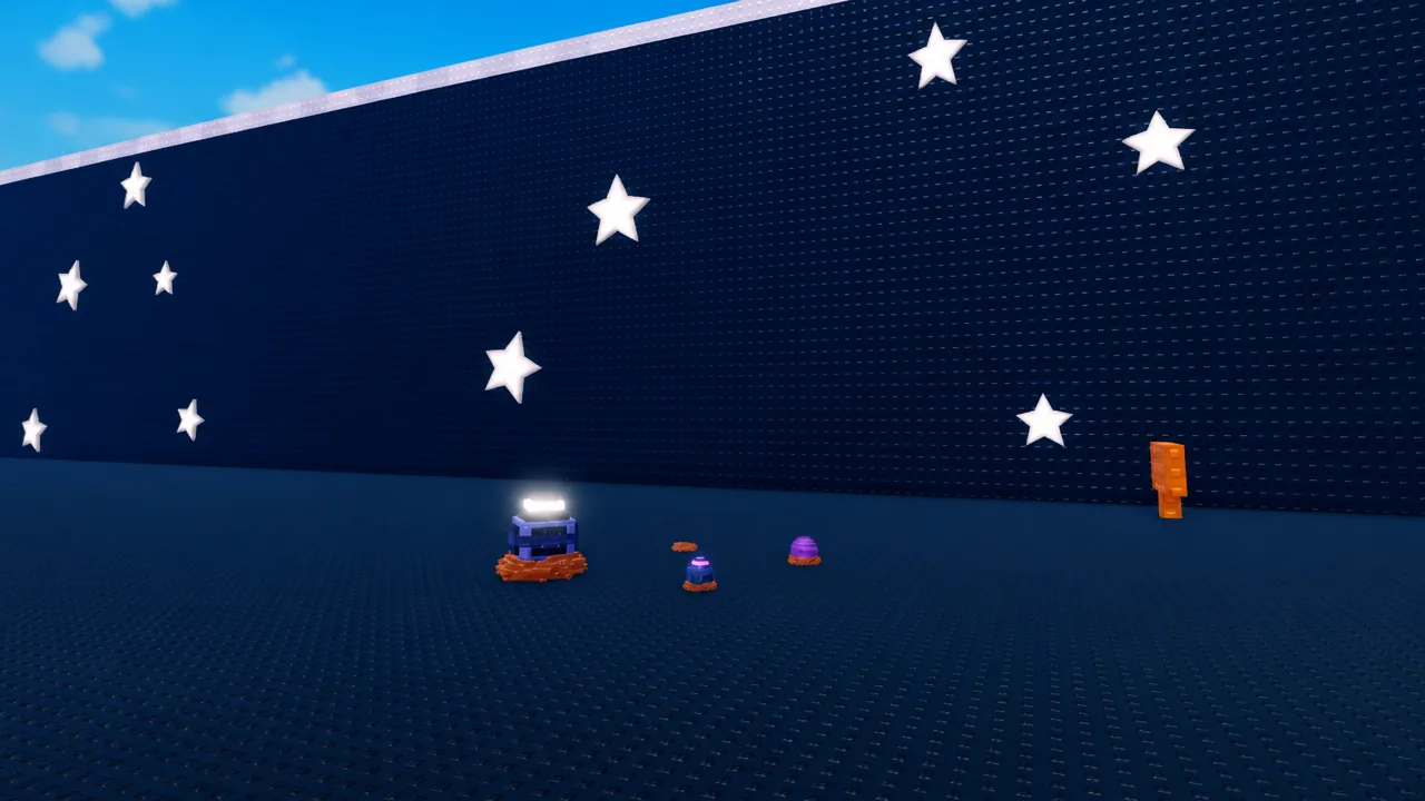 The Dragon King guarding the Cosmic biome nests in Steal an Egg