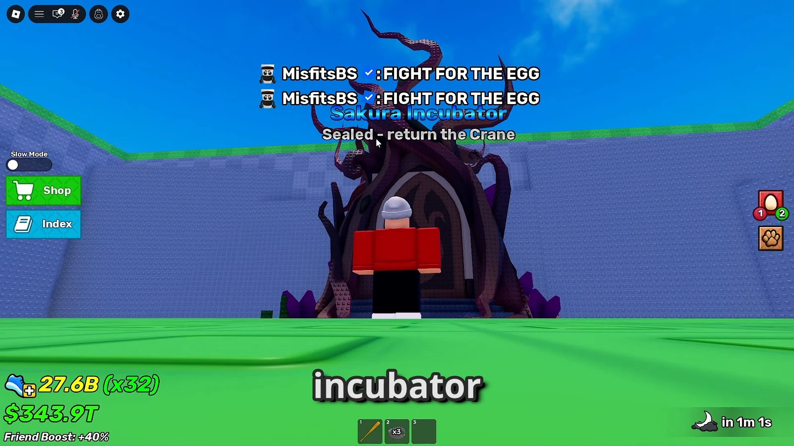 Sakura Incubator marked Sealed with a return the Crane objective