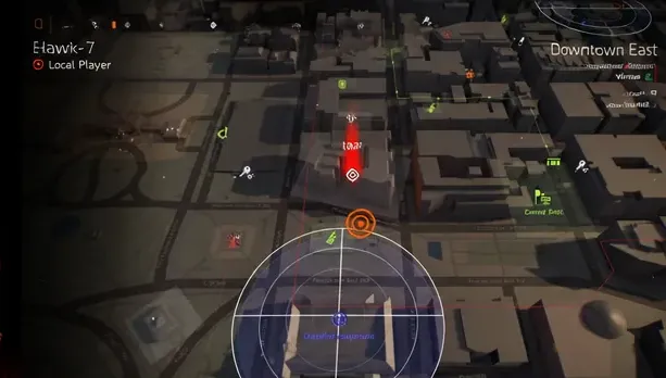 The Bounties tab in The Division 2 showing the Muzzle target near Downtown East