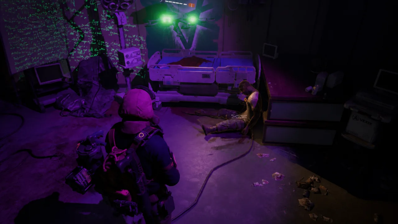 Scanning the body in the Brass Room
