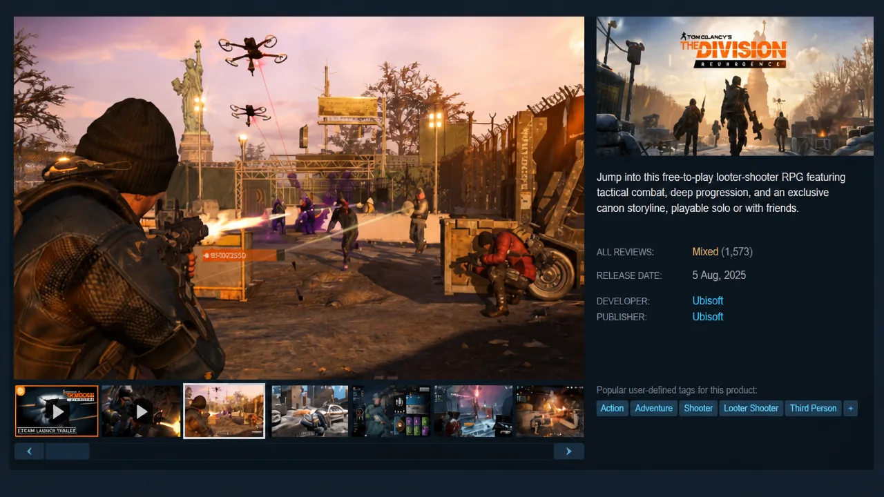 The Division Resurgence Steam Review