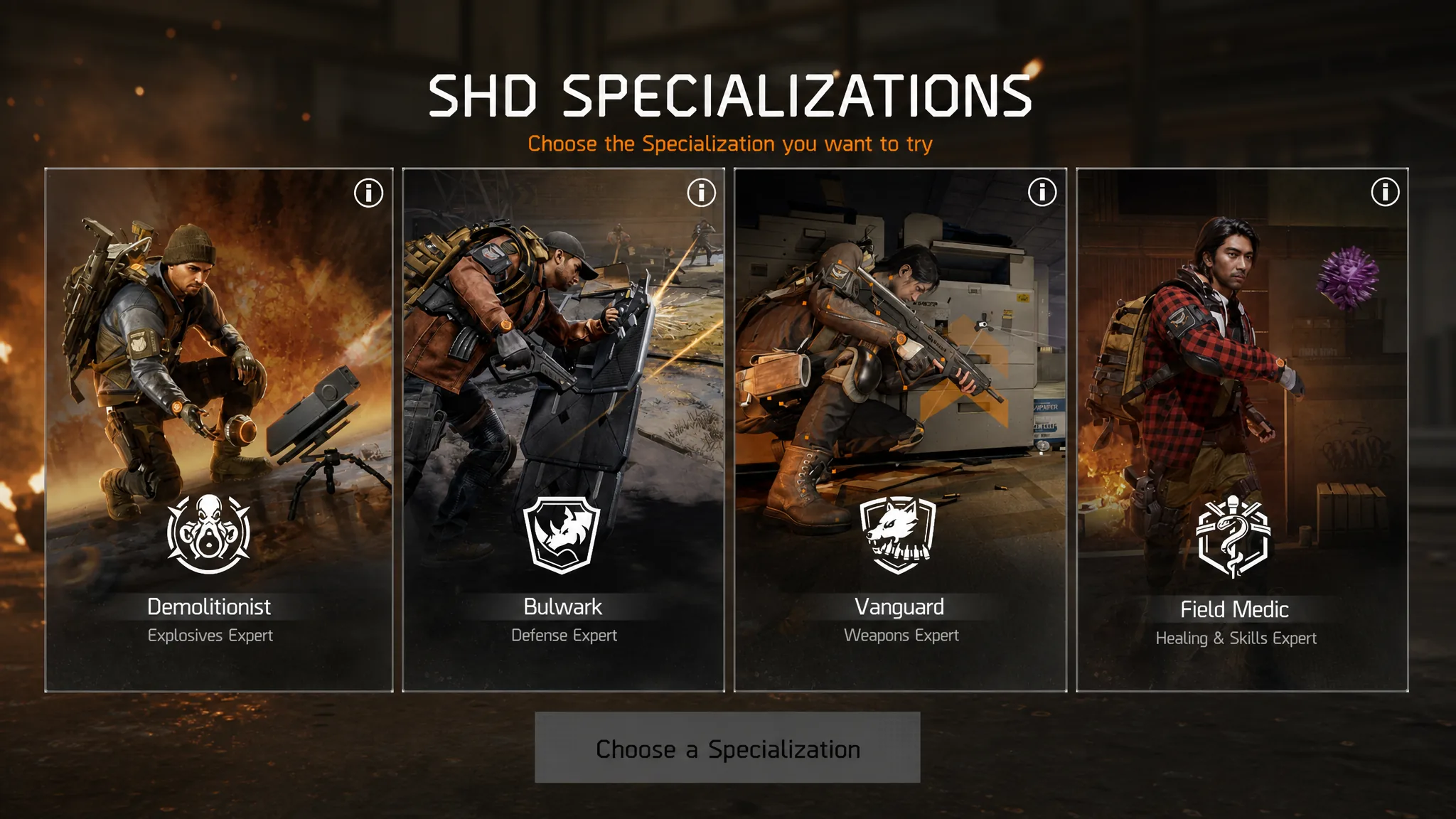 The Division Resurgence Specializations