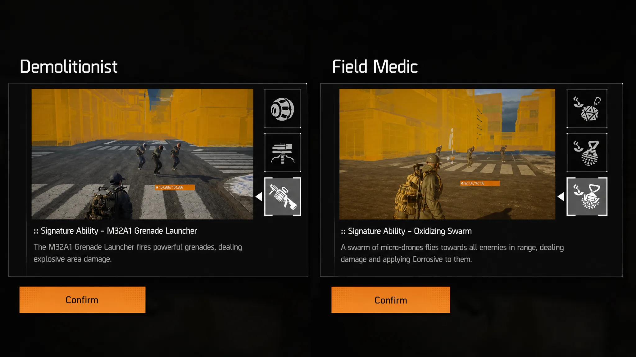 Demolitionist and Field Medic in The Division Resurgence