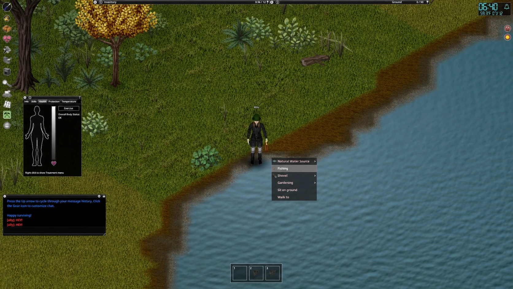 Fishing in Project Zomboid