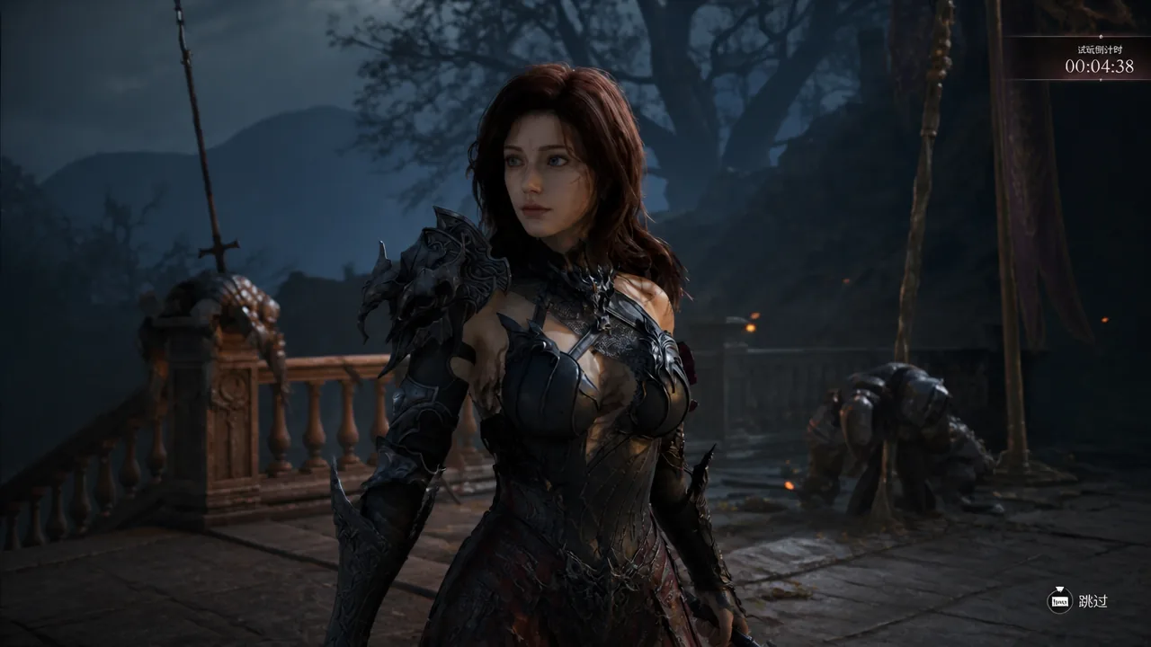 Tides of Annihilation cutscene with a countdown timer and a Skip button in the corners