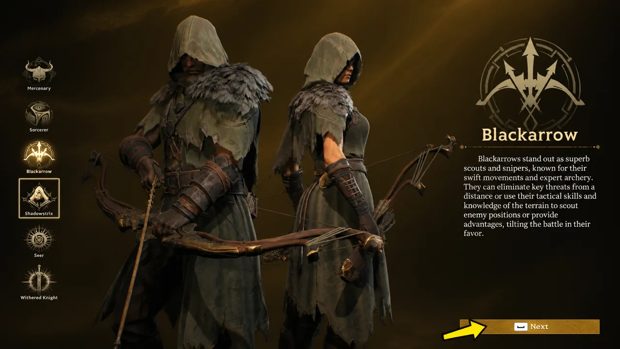 Blackarrow Class Mistfall Hunter