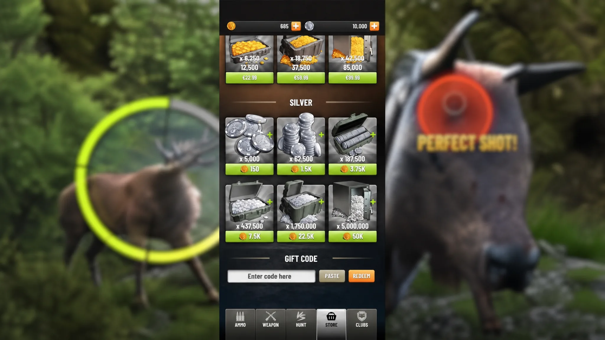 Trophy Hunter the codes tab