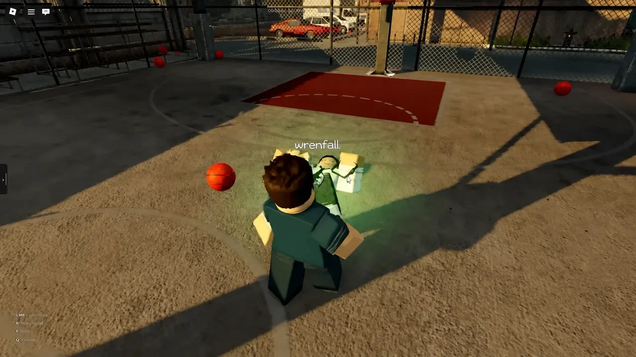 Open outdoor basketball court area in Gakuran used for street brawls