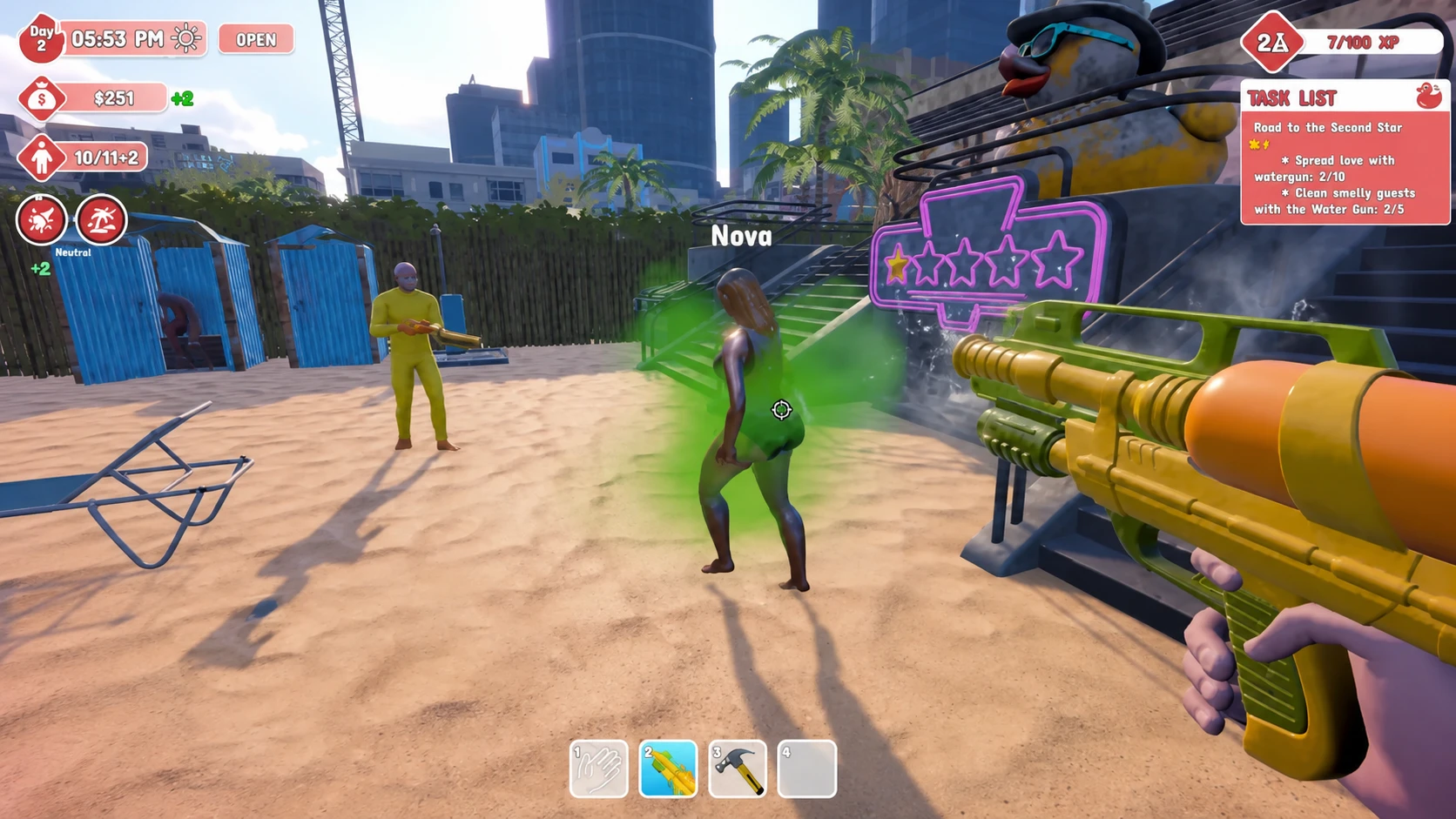 How to Spray 100 Smelly Guests (Sniff Happens) in Waterpark Simulator