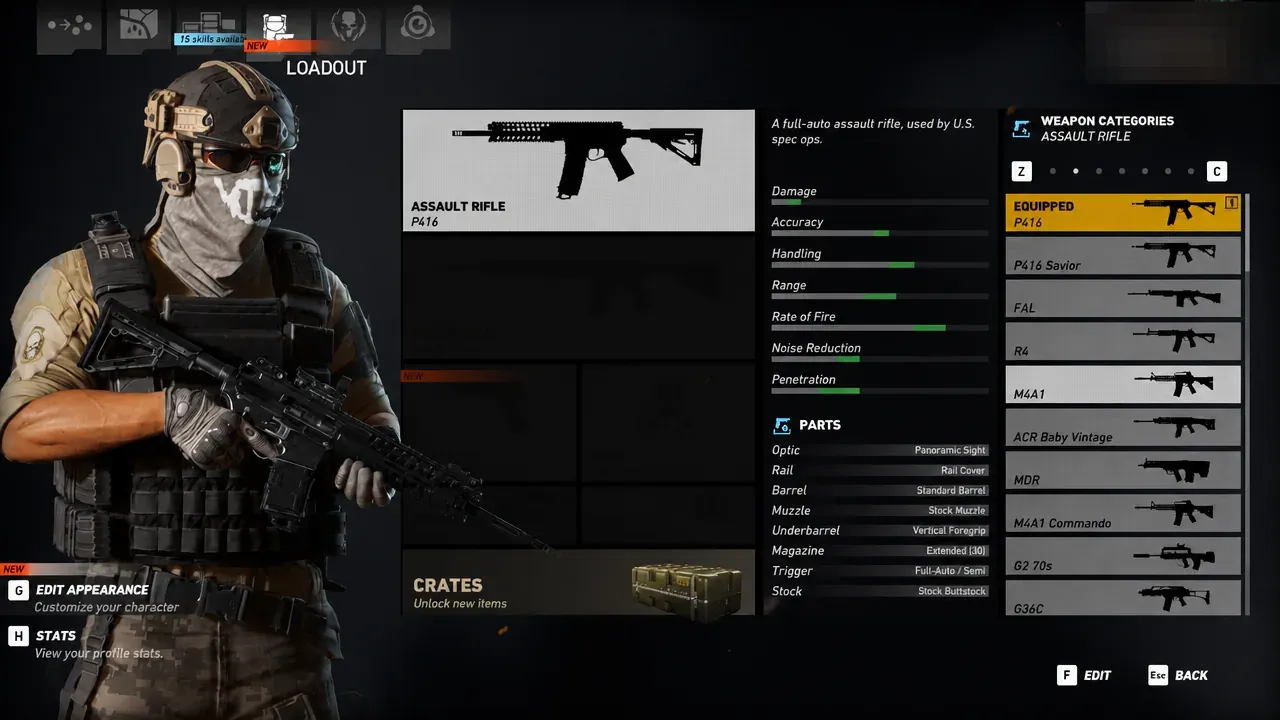 GR Wildlands P416 vs M4A1 stats