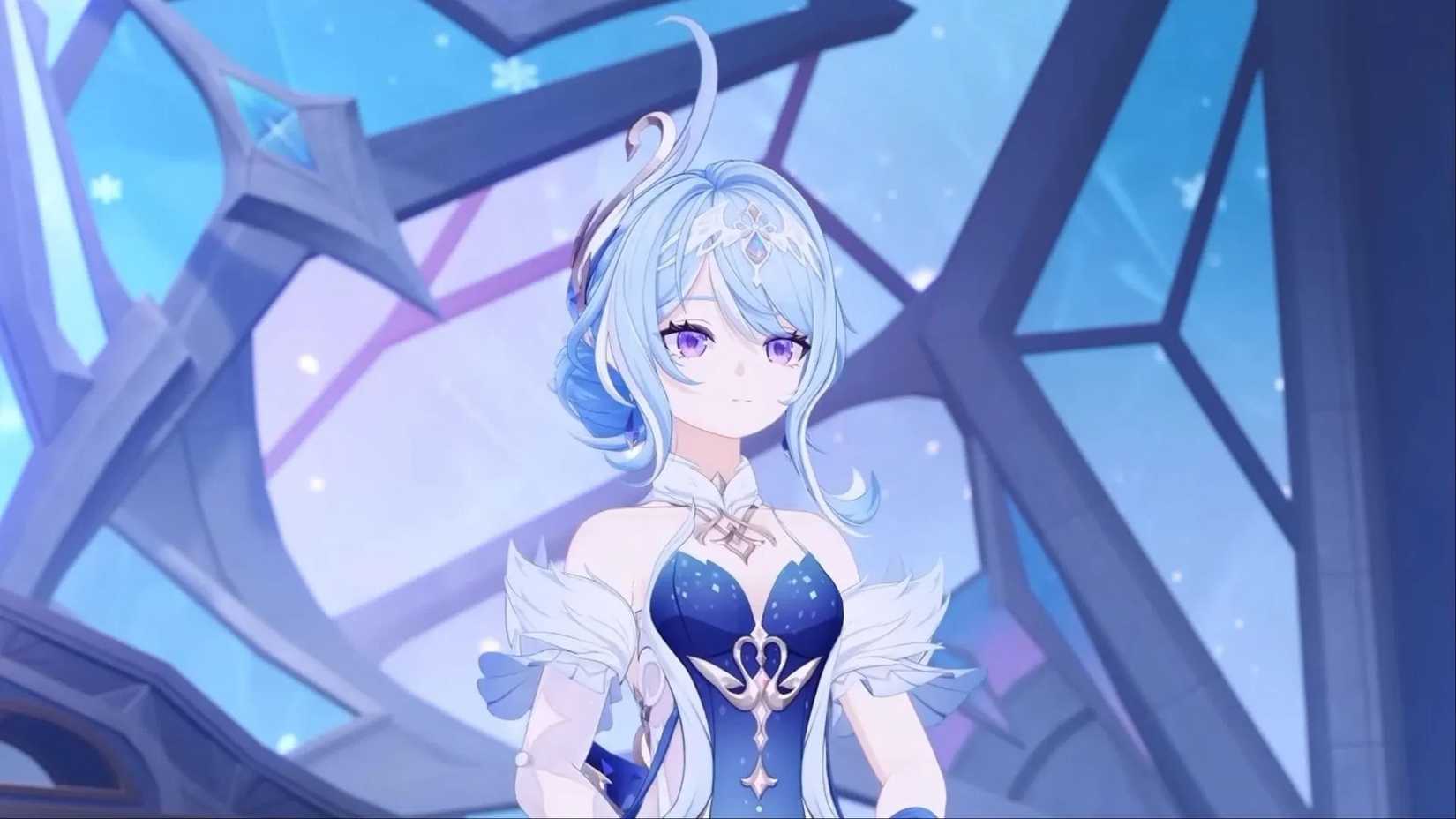 Odette on stage at the ballet in Snezhnograd in Snezhnaya in the Genshin Impact 7.0 update