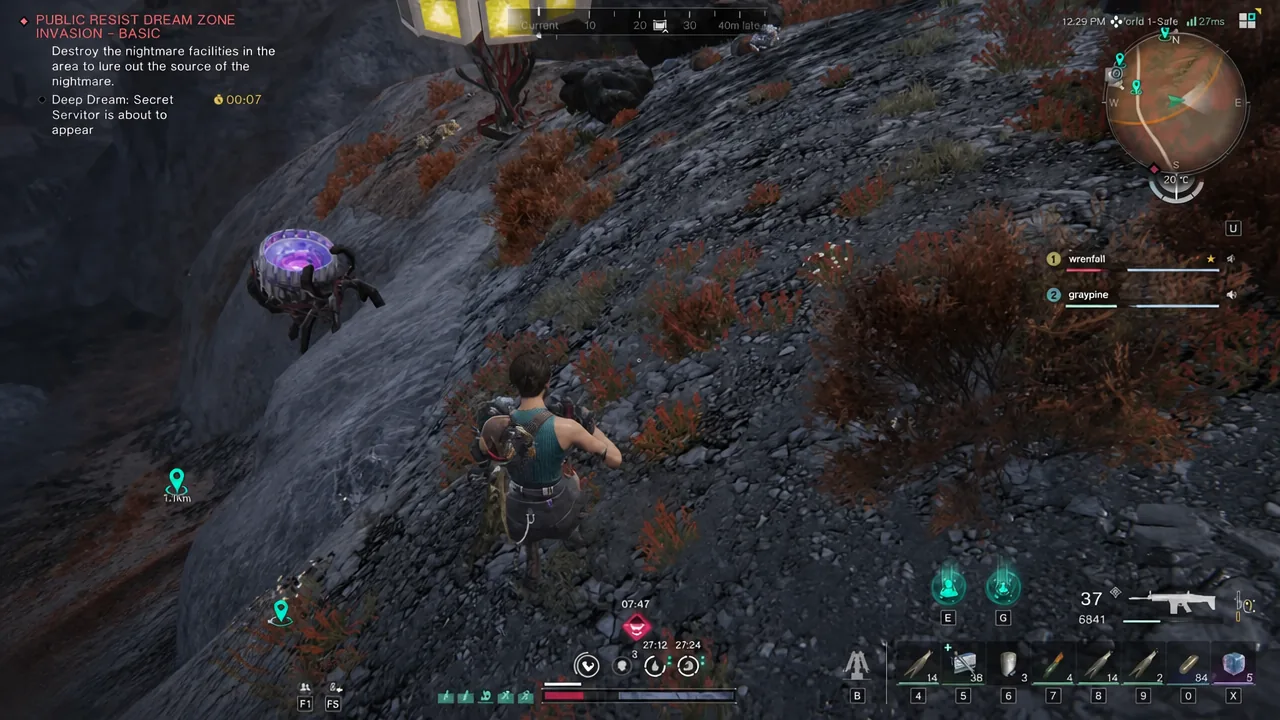 Player attacking nightmare facilities during a Resist Dream Zone Invasion public event