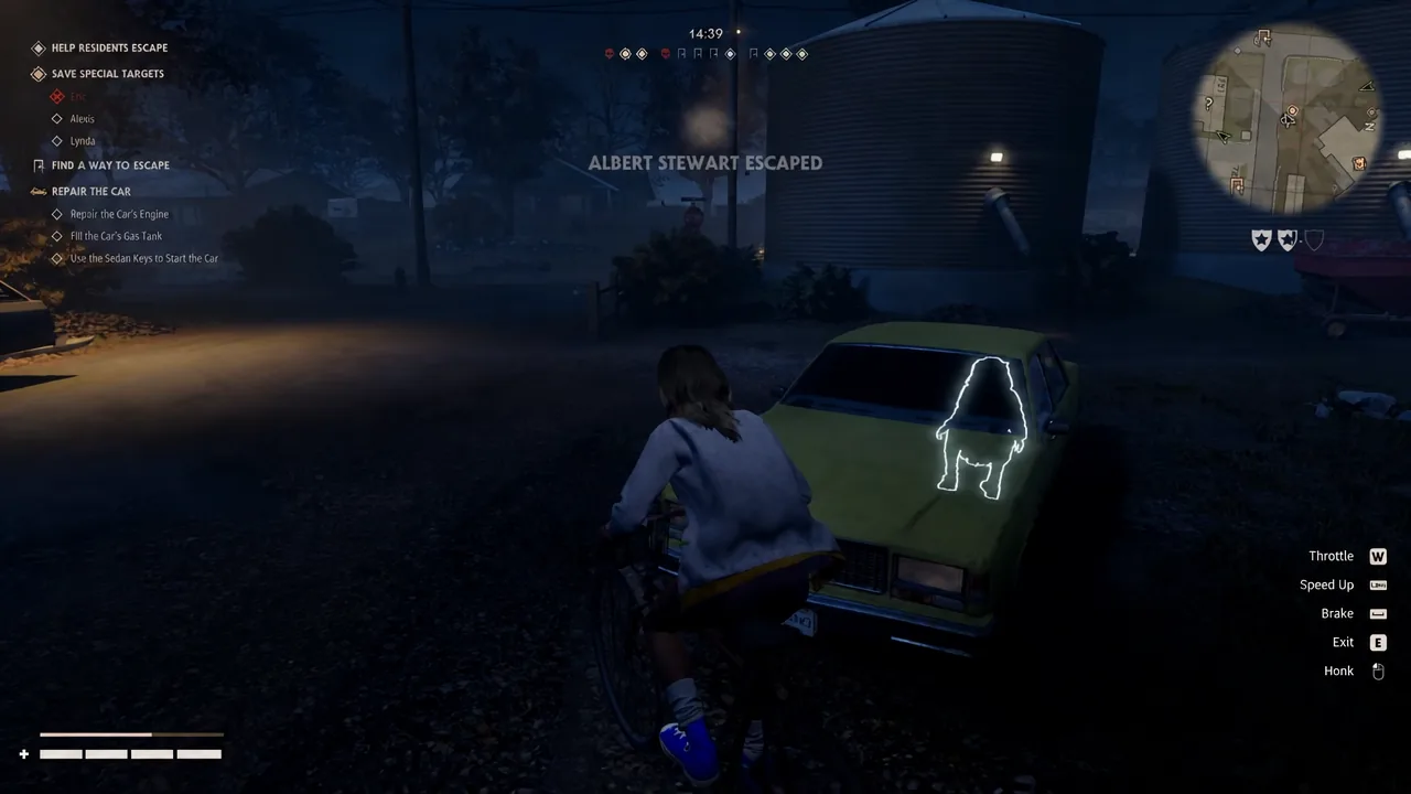 Entering the driver seat of the repaired sedan to start it with the Sedan Keys