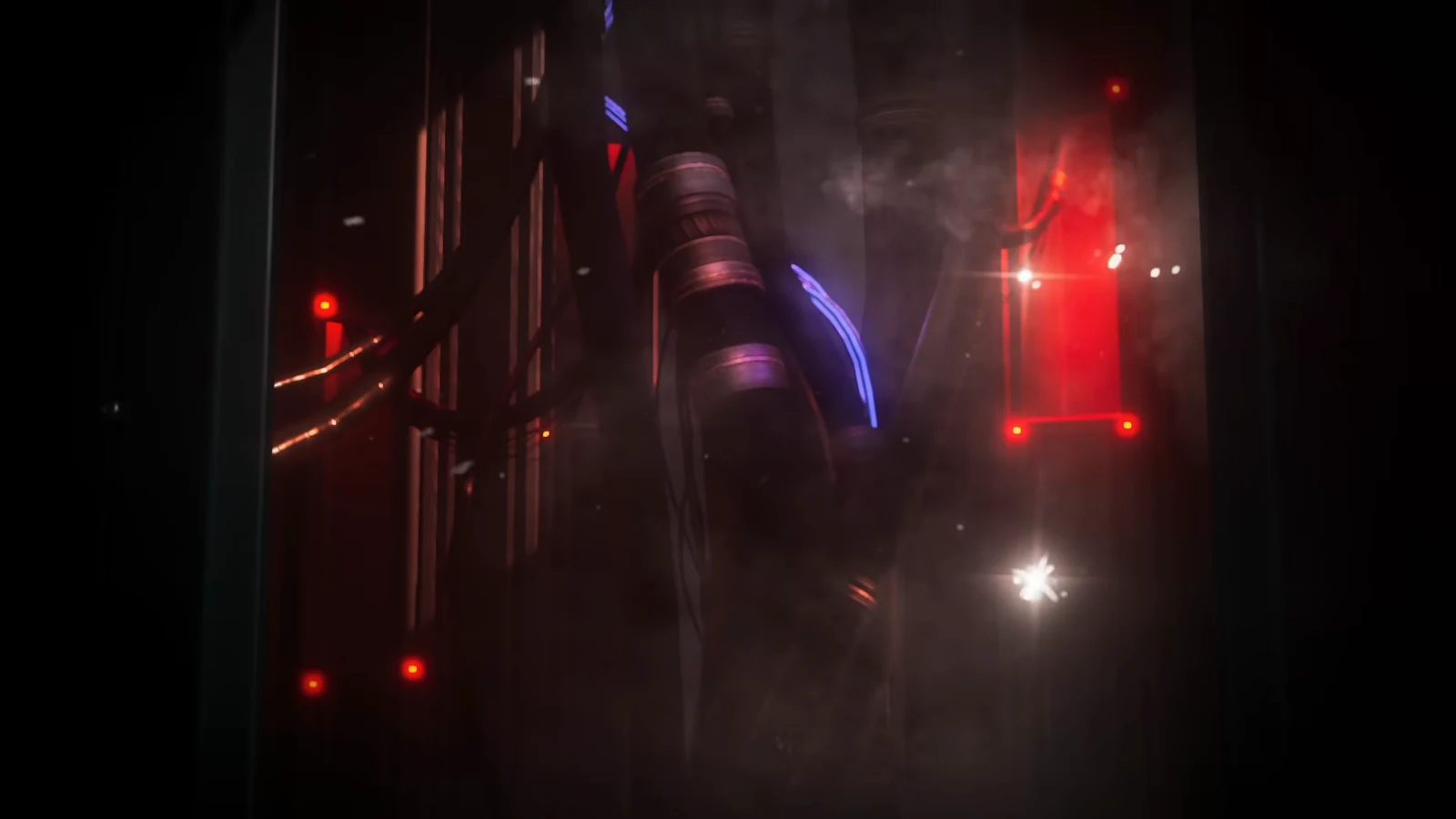A figure in a white suit and hat stands against red energy in the Version 4.6 cinematic