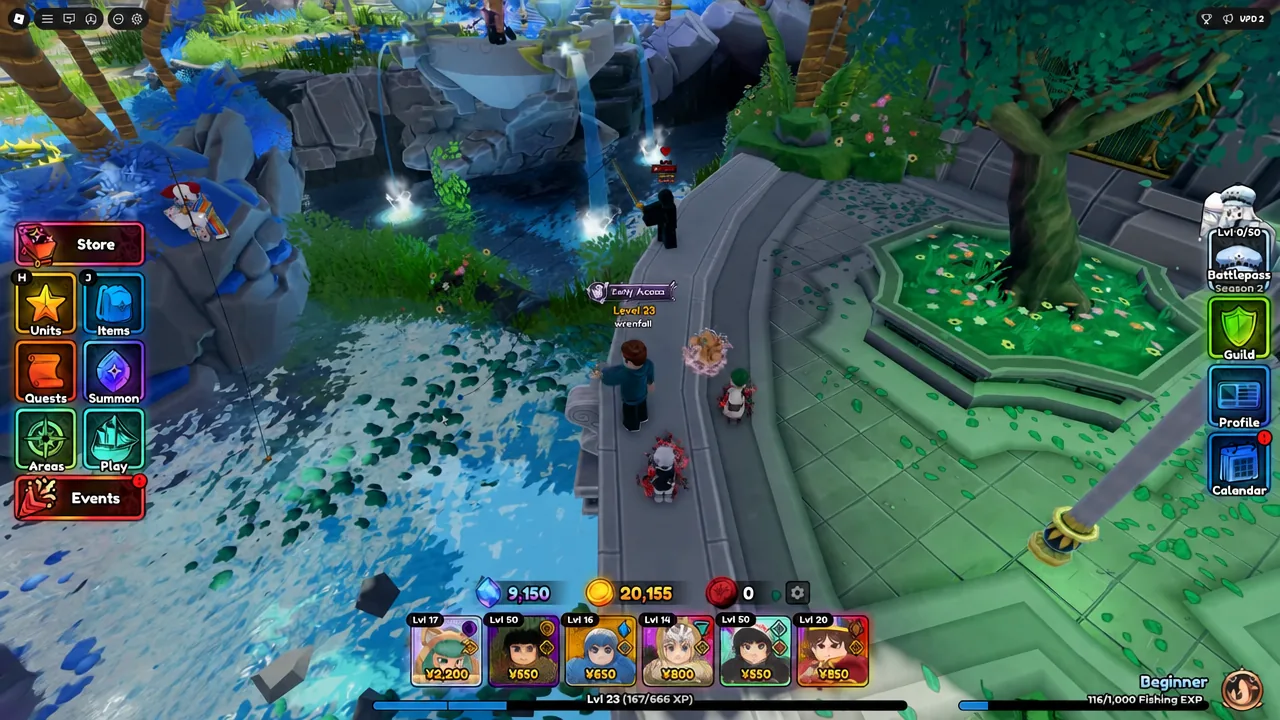 Anime Expeditions lobby view with the Store button highlighted on the hub interface
