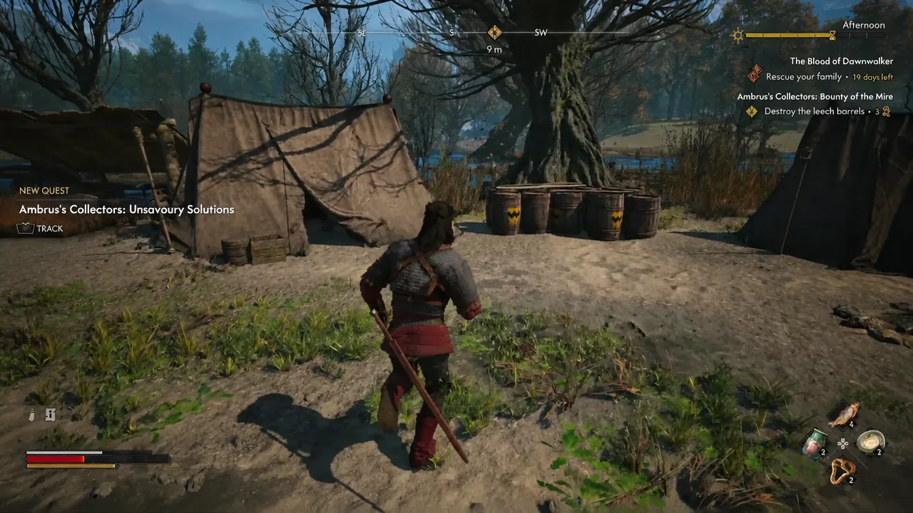 New Quest notification for Ambrus's Collectors: Unsavoury Solutions with the TRACK option