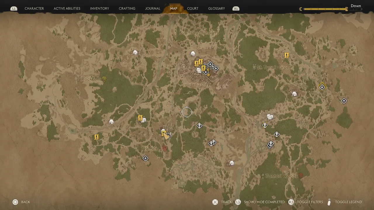 World map with the MAP tab selected, showing markers used to locate the pillories.