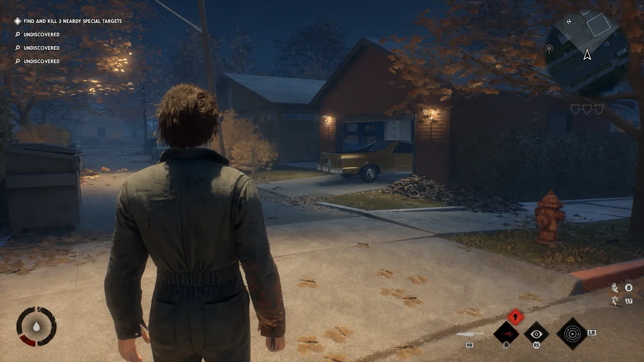 Objective to find and kill three nearby special targets, all marked undiscovered