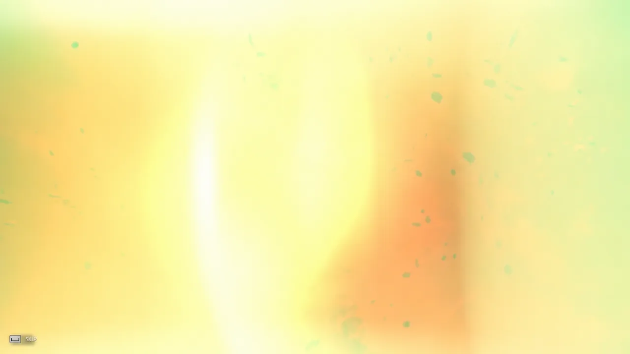 Skip prompt shown on screen during the opening animation before gameplay resumes