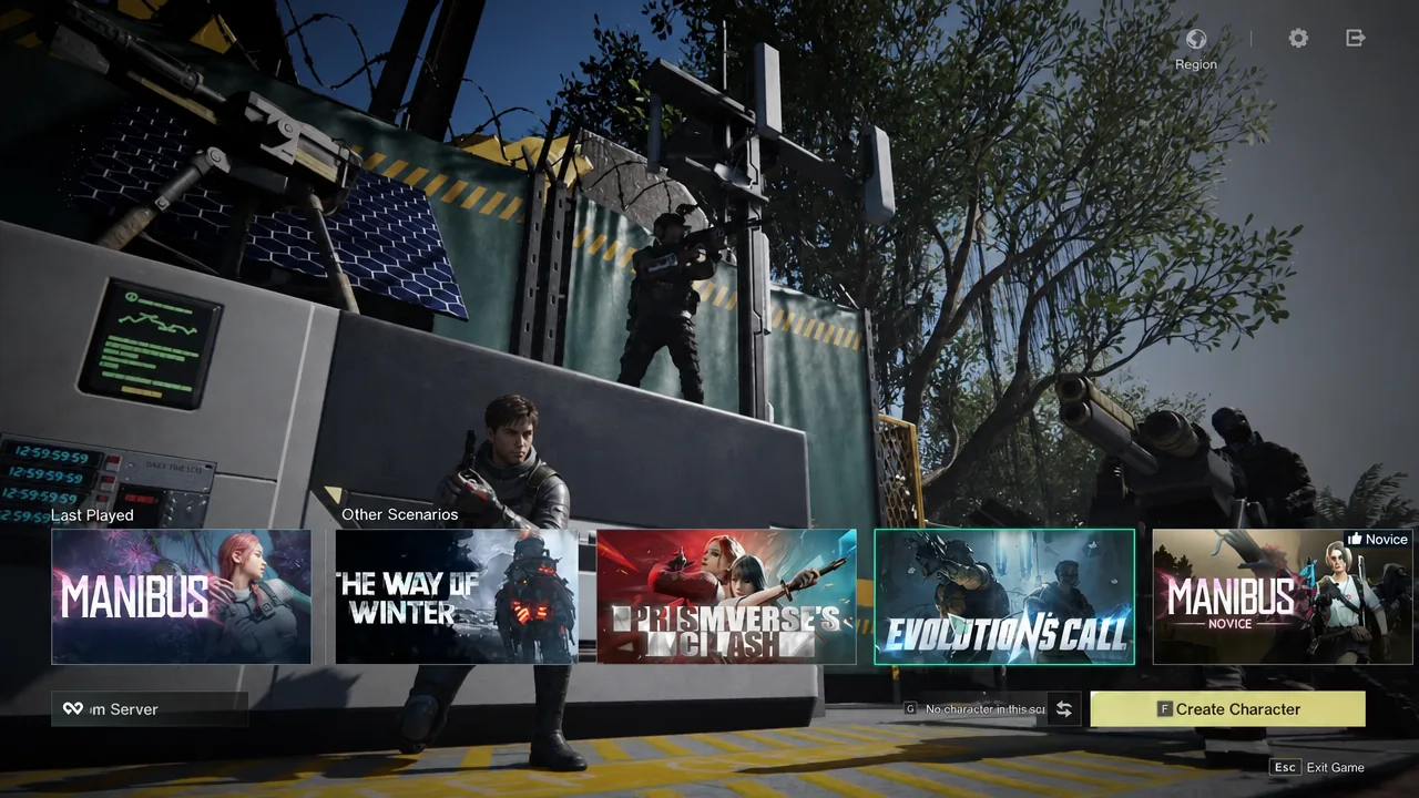 Evolution's Call scenario highlighted in the Other Scenarios menu