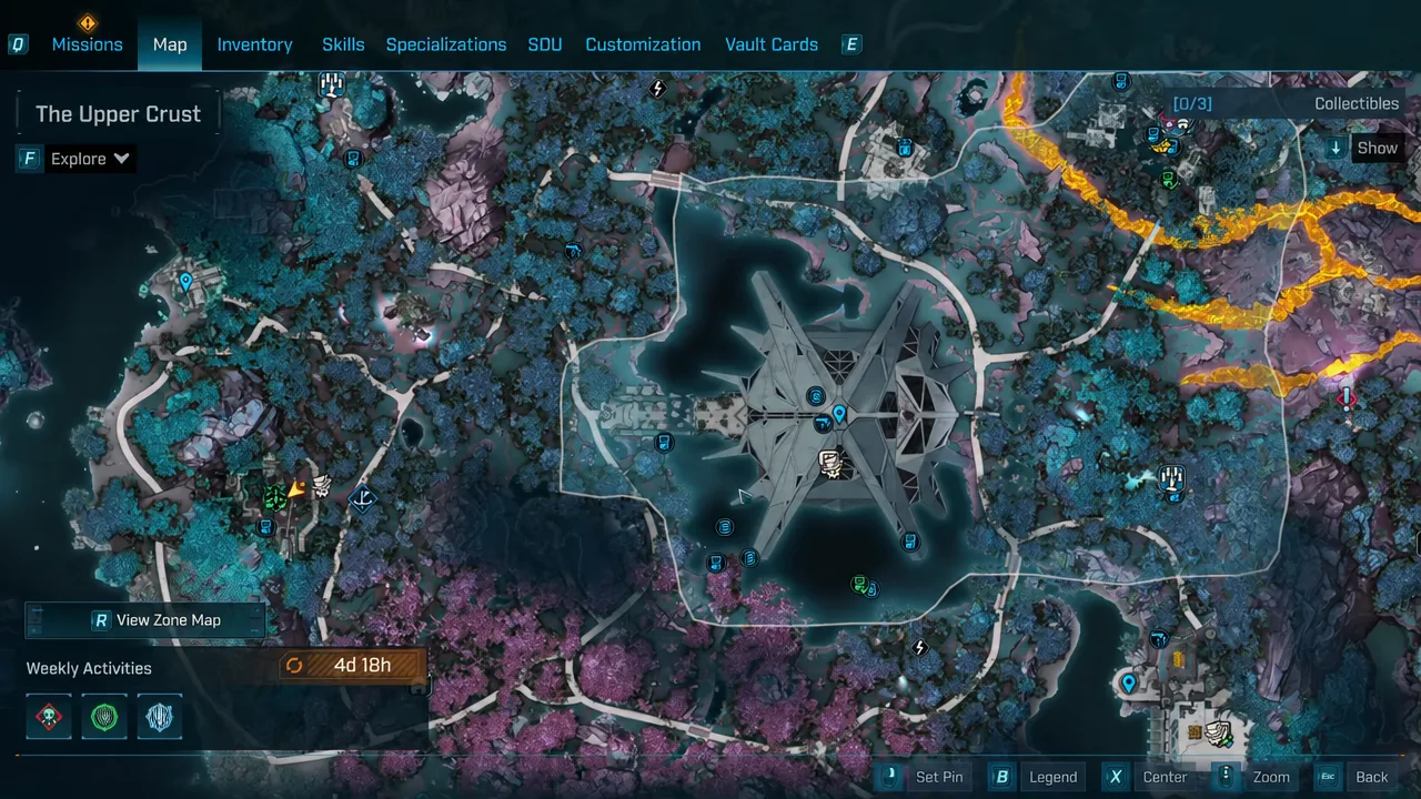 Providence map screen open on The Upper Crust, the area where Dr. Elena Smith drops the Lovelorn