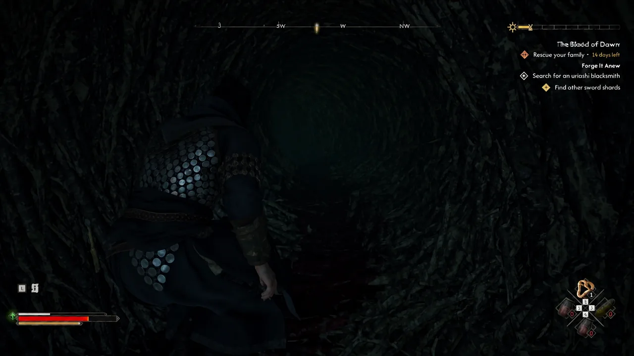 Cave interior in Vale Sangora during the Forge It Anew quest