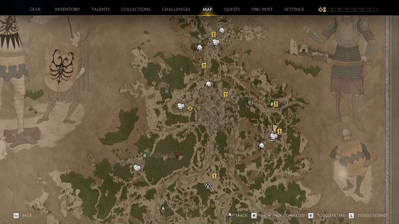 World map with a highlighted marker used to track a village location