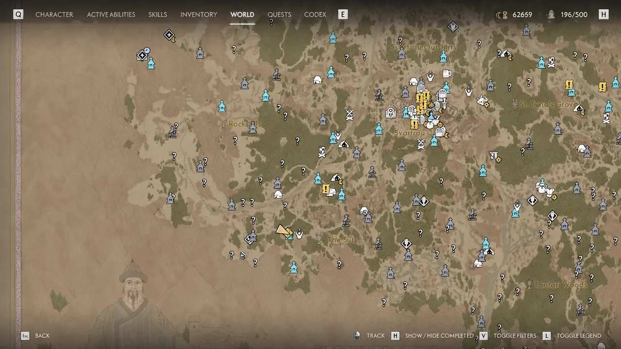 World map tab showing the Turtle Rock area and surrounding markers