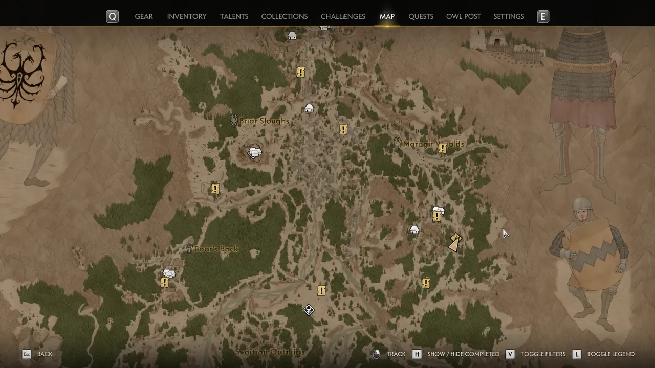 Regional map view showing the road stretch where a blood transport patrols