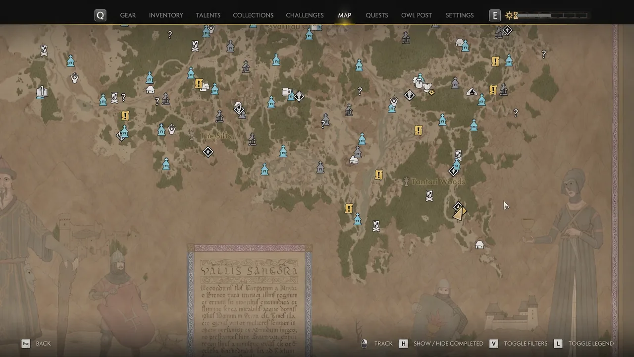 Map screen showing the Svarthau area where the Fair Maiden escort is located