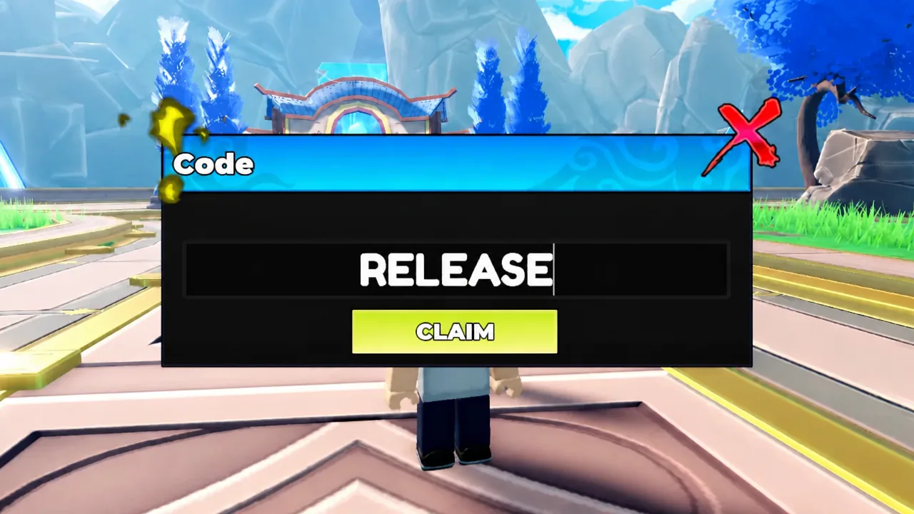 The code entry window with RELEASE typed into the text box and the Claim button below it.