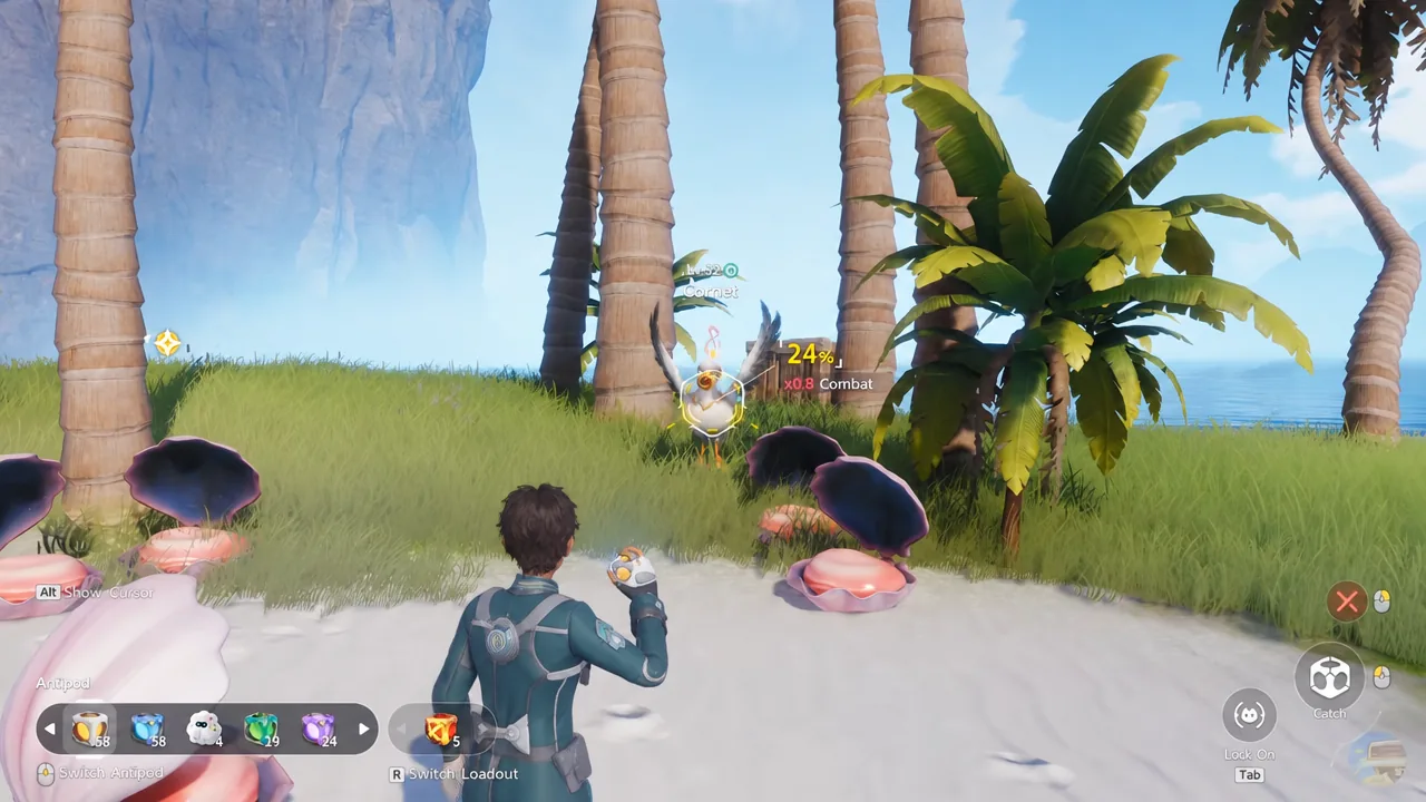 Cornet held inside the targeting reticle during the island fight