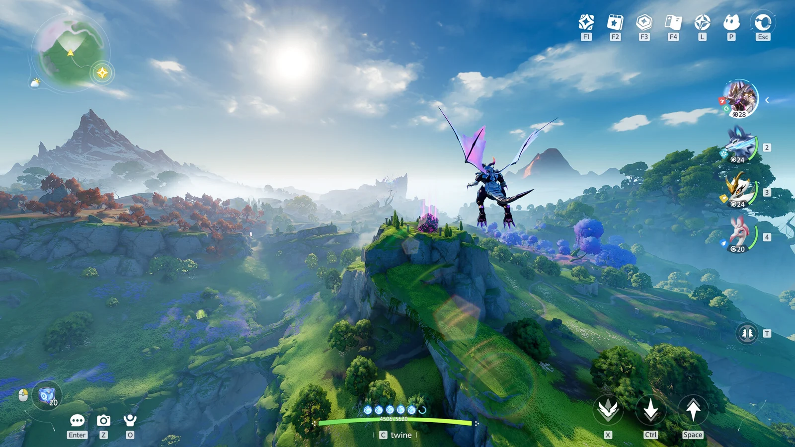 Aniimo official artwork: gliding over the Idyll landscape