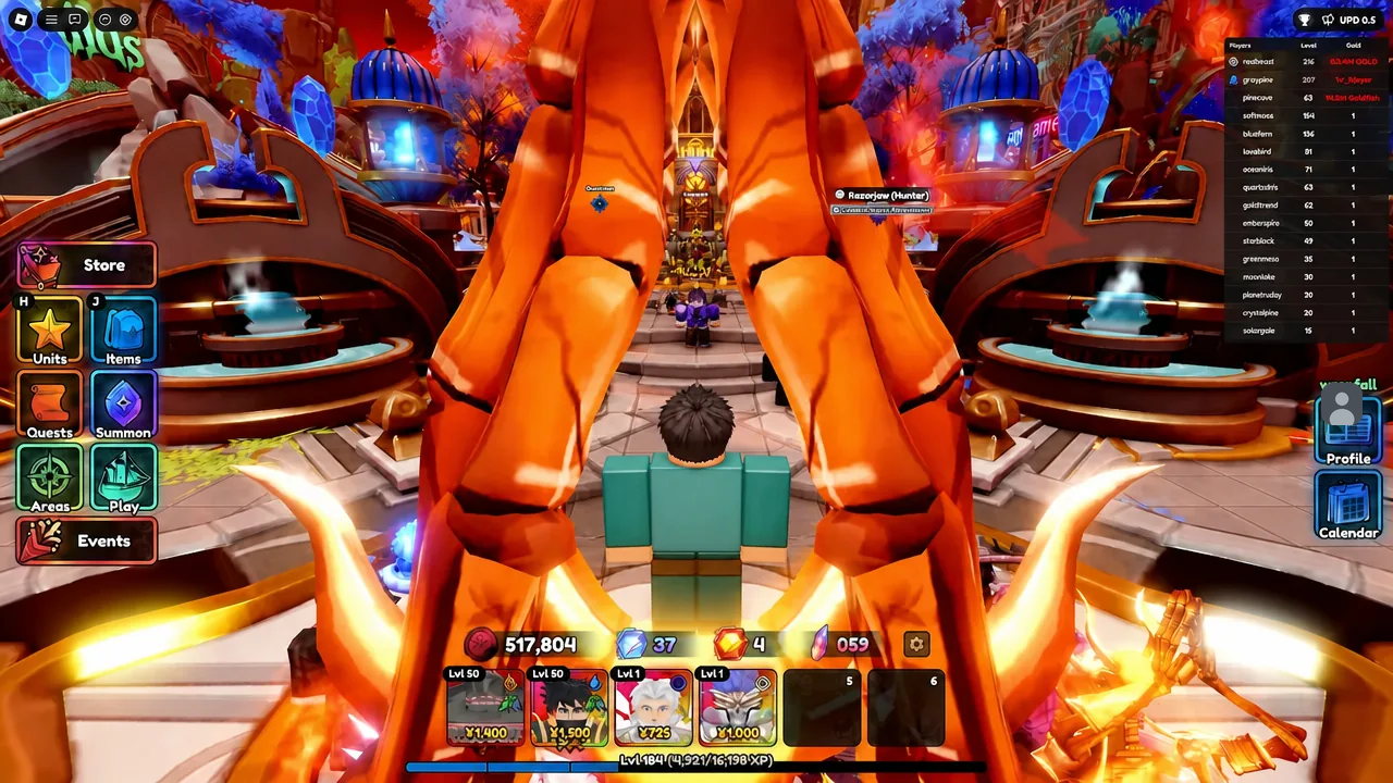 Anime Expeditions main lobby with the Play button highlighted before rejoining a server