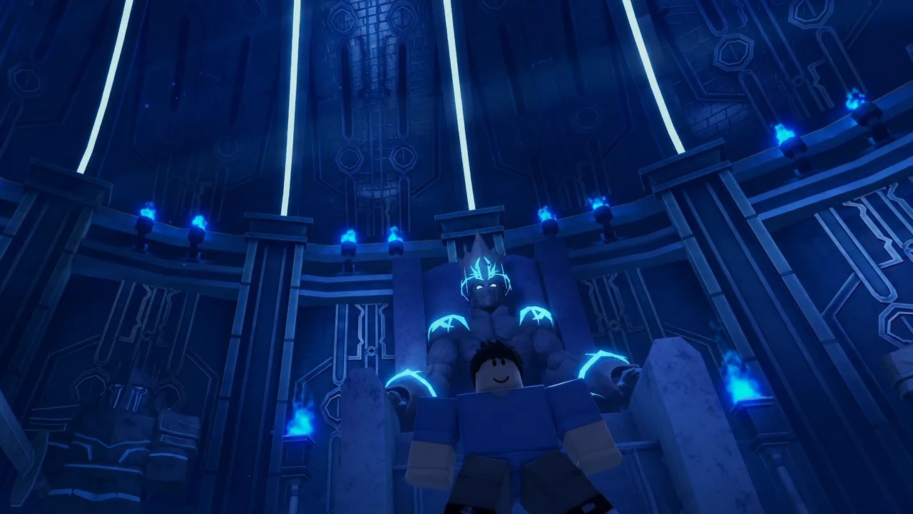 Animated cutscene frame from the Transcendent Sung Jin-woo sneak peek clip