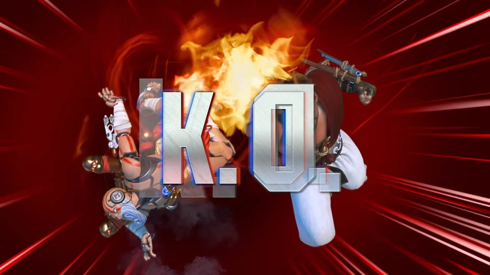 Ryu-themed Legend landing a flaming rising uppercut on the Luke skin