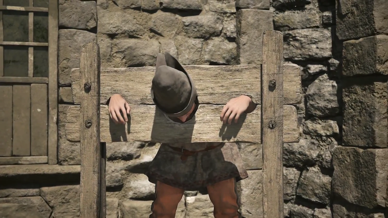 Dialogue with Bakir's guards at the pillory, with the option to free the captive
