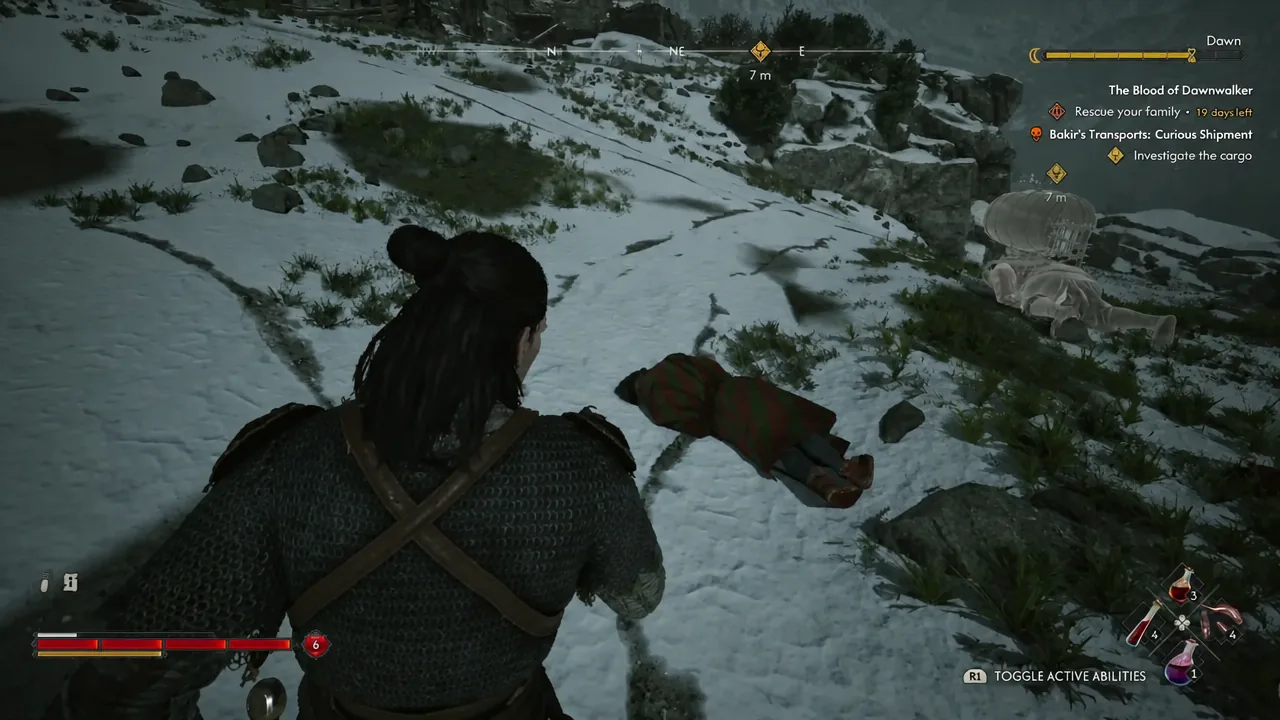 Highlighted Investigate the cargo objective marker during Bakir's Transports: Curious Shipment